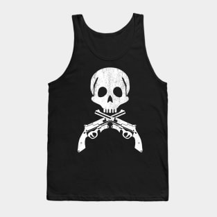 Jolly Roger Space Pirate- Crossed Pistols Tank Top